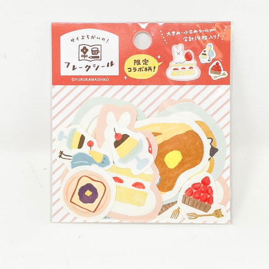 NEW // Furukawa Paper Flake Stickers – Dessert Theme (14 pcs)