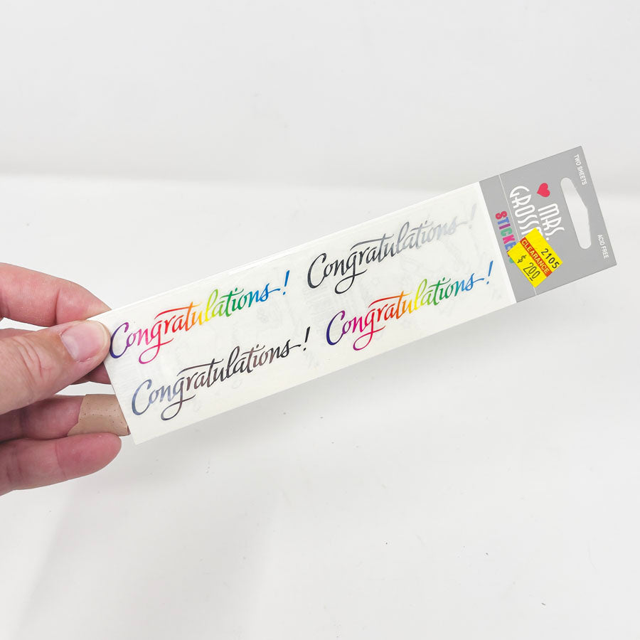 Mrs Grossman Congratulations Stickers