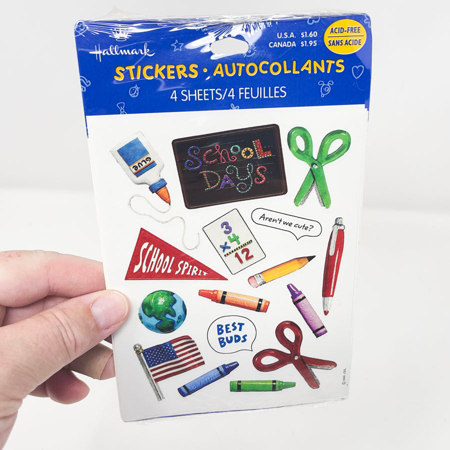 Vintage Hallmark School Days Stickers