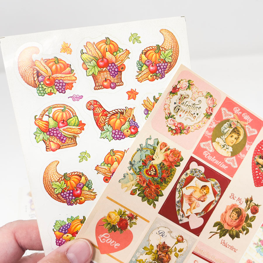 Bundle of Asst. Vintage Sticker Sheets
