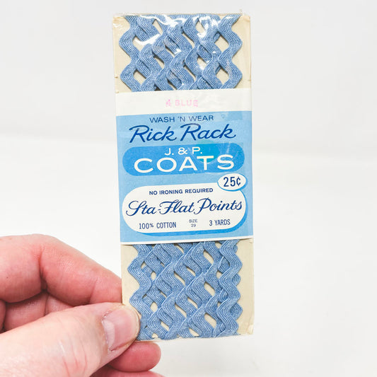J. & P. Coats Rick-Rack Points 3yds - Blue