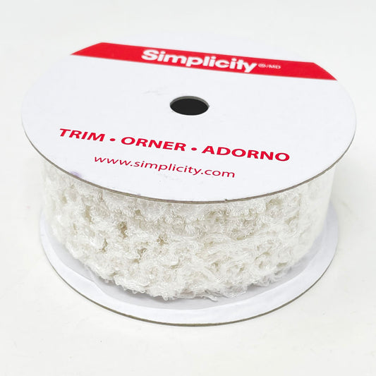 Simplicity White Lace Trim 1-1/2in Ribbon