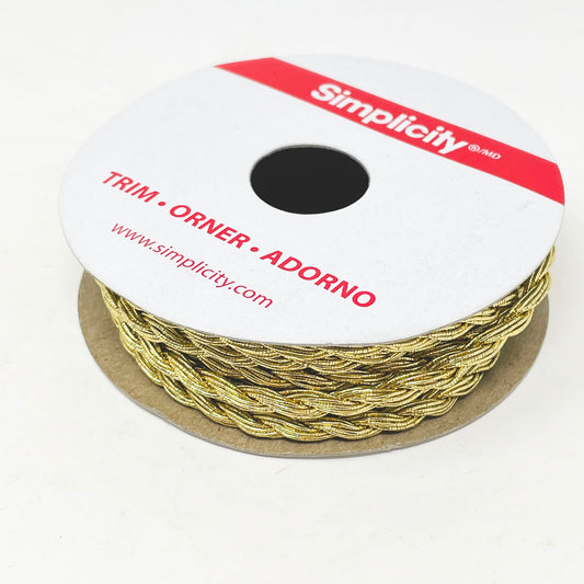 Simplicity Gold Rope Trim 5mm