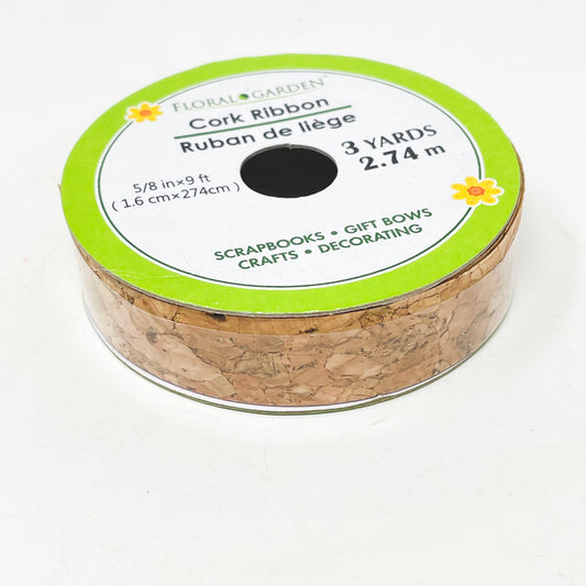 Cork Ribbon 5/8in by Floral Garden