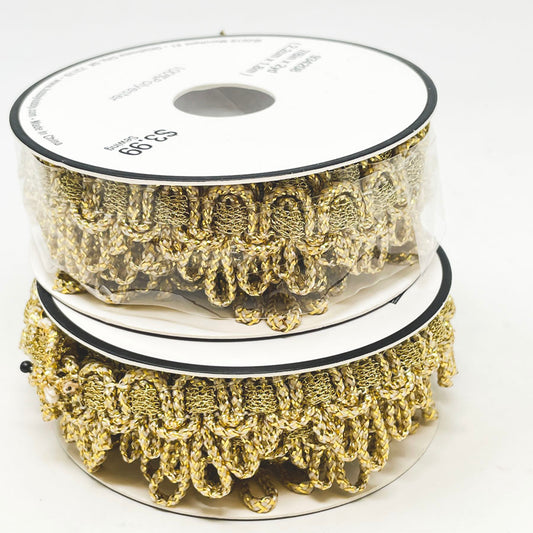 Merchant 41 Metallic Loop Trim in Light Gold