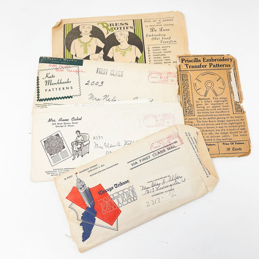 Bundle of Assorted Antique and Vintage Transfer Patterns