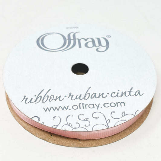 Offray Pink Grosgrain 3/8in Ribbon