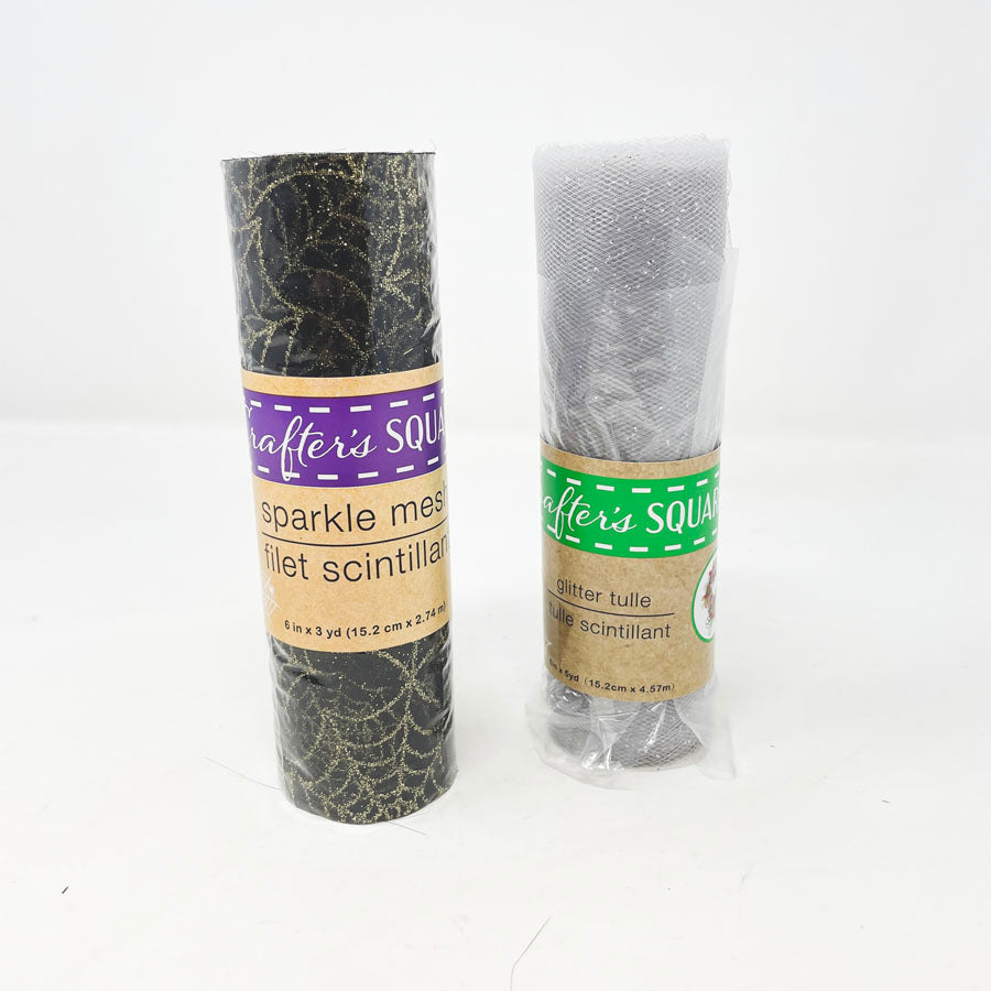 Crafter's Square 6in by 3yd Holiday Glitter Mesh (1)