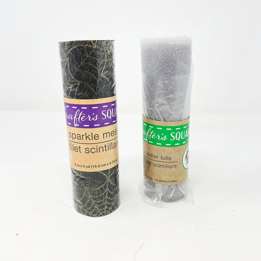 Crafter's Square 6in by 3yd Holiday Glitter Mesh (1)