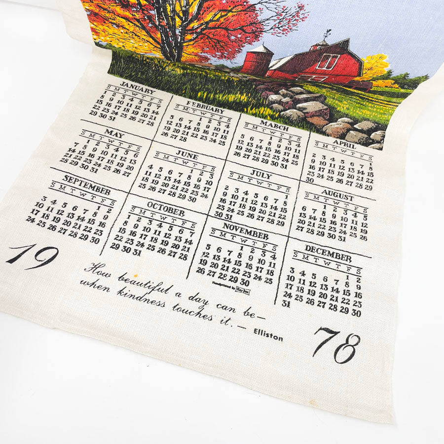 1978 Collectible Fabric Tea Towel