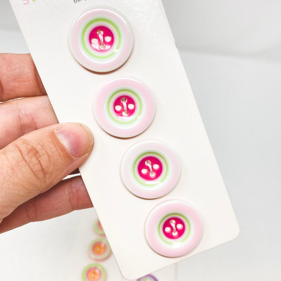 Doodlebug Striped Button Cards