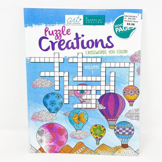 Puzzle Creations Crossword Coloring Book