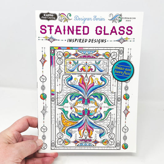 Stained Glass Inspired Designs Adult Coloring Book