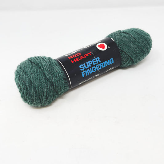 Super Fingering Wool Yarn - Coats & Clark Red Heart - 1 oz - Meadow Green