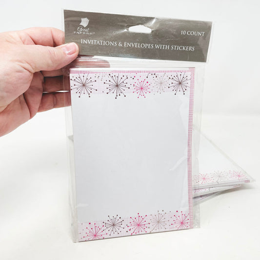 Pink Burst Invitation Set