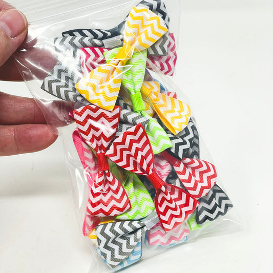 Chevron Grosgrain Ribbon Bows
