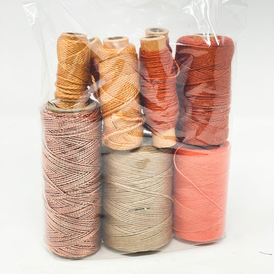 Assorted Gold & Orange Cords and Threads