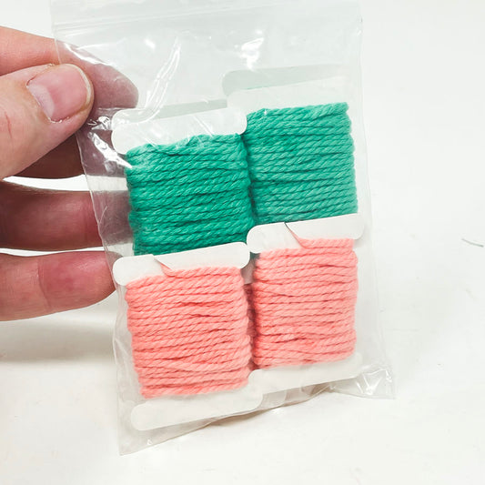 Pink and Green Cord Spools