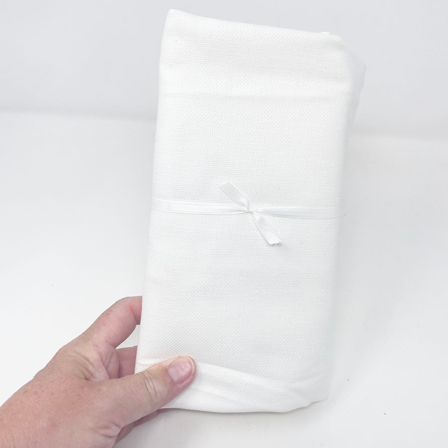 50" x 46" - 22 Count - White Aida
