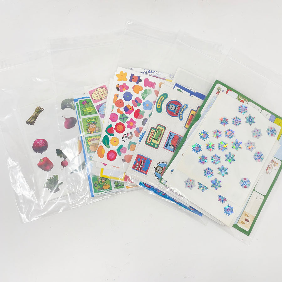 6" x 9" Assorted Bags of Kids Stickers