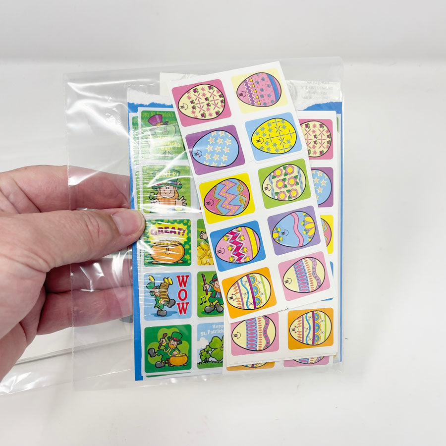 6" x 9" Assorted Bags of Kids Stickers