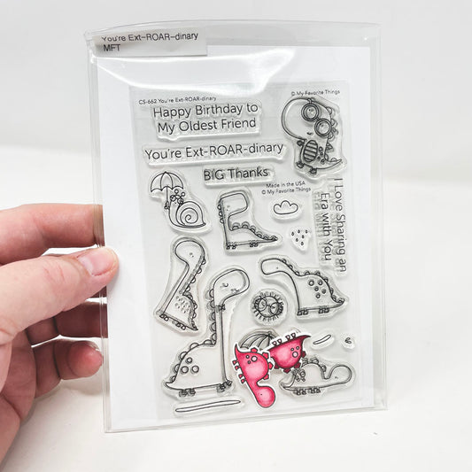 You're Ext-ROAR-dinary – My Favorite Things Stamp and Die Set