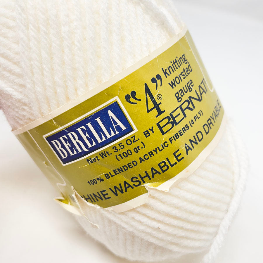 Bernat Berella Acrylic Yarn - White