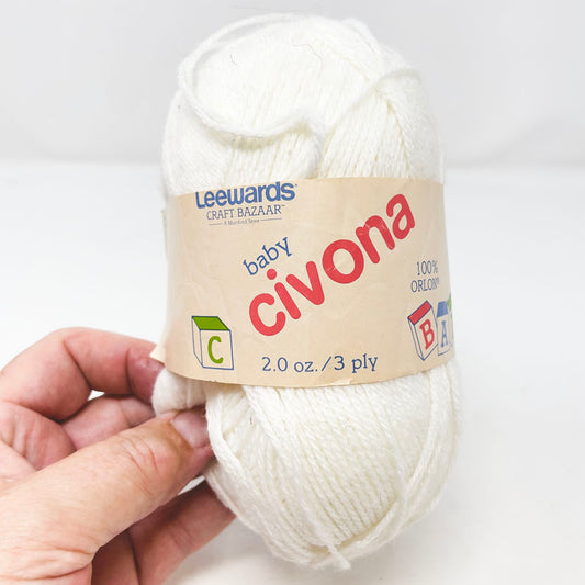 Leewards Yarn - Baby Civona - White