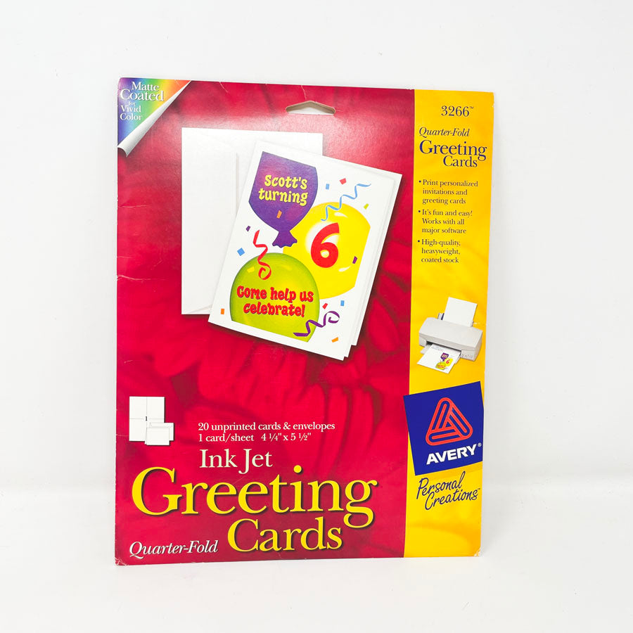 Avery Ink Jet Matte White Greeting Cards