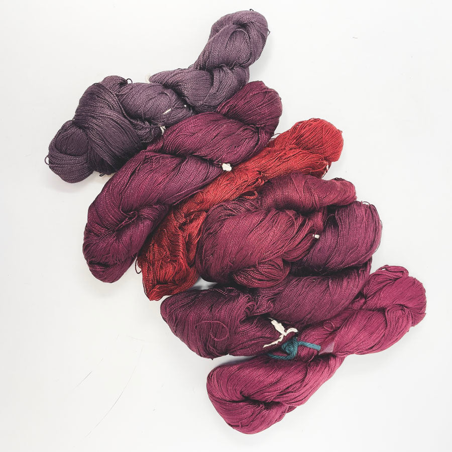 Deep Wine Rayon Yarn Bundle