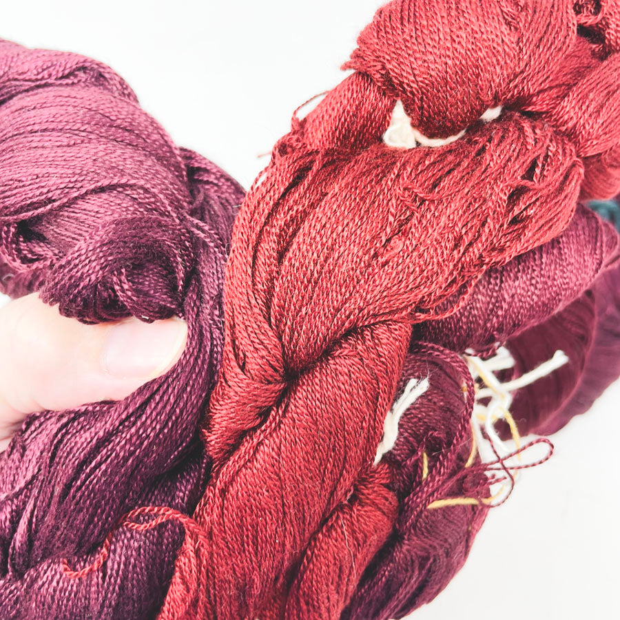 Deep Wine Rayon Yarn Bundle