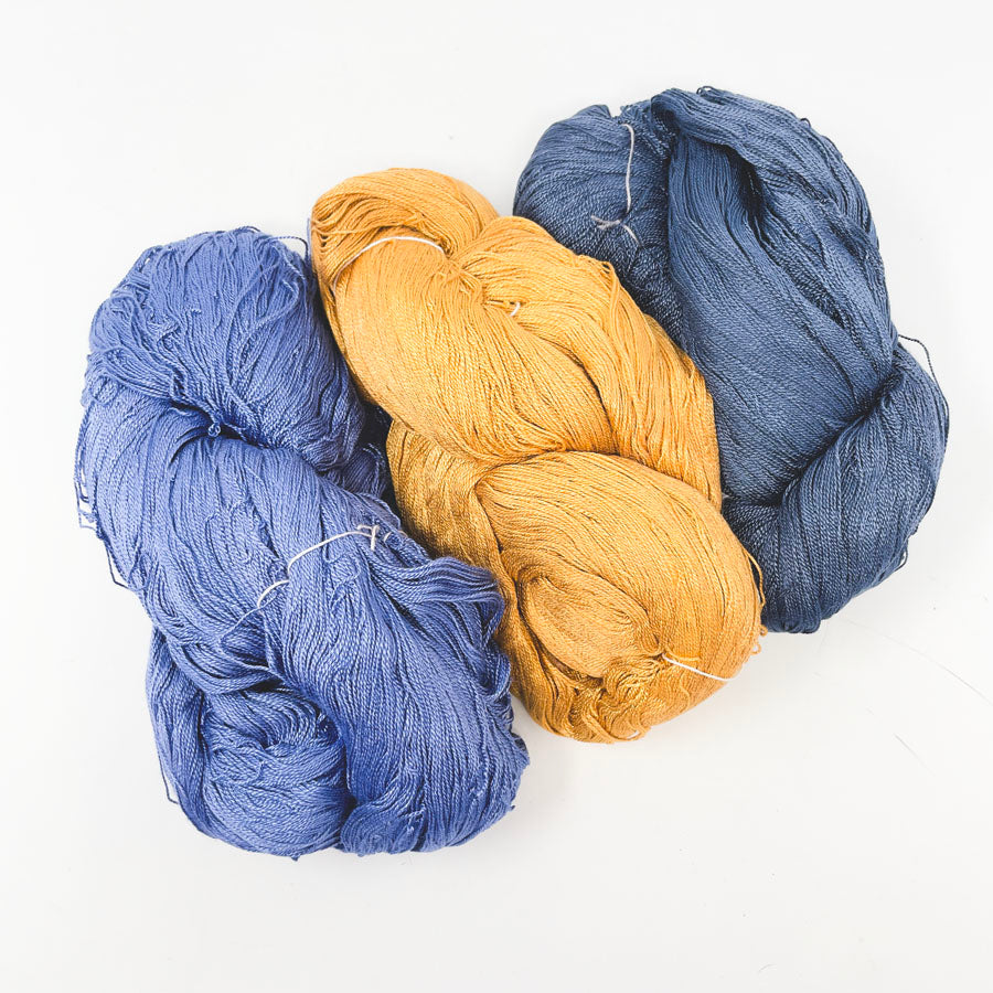 Collegiate Blues Rayon Yarn Bundle