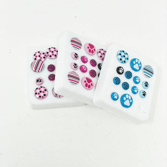 Dog Theme Pink & Blue Brads
