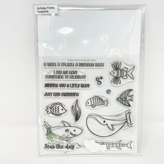 Birthday Fishes – Pawsome - Stamp and Die Set