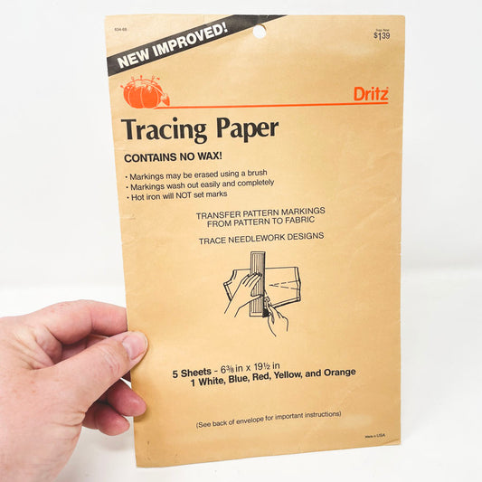 Dritz- Wax-free tracing paper- 5 sheets