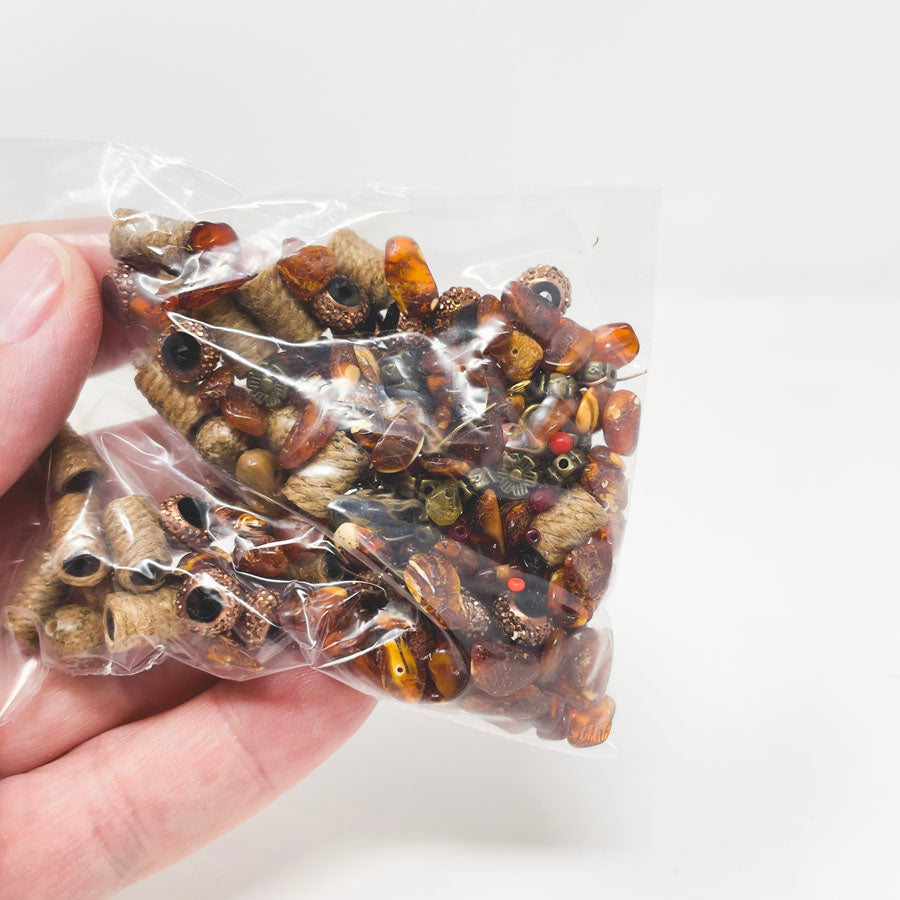 Assorted Amber and Brown Beads