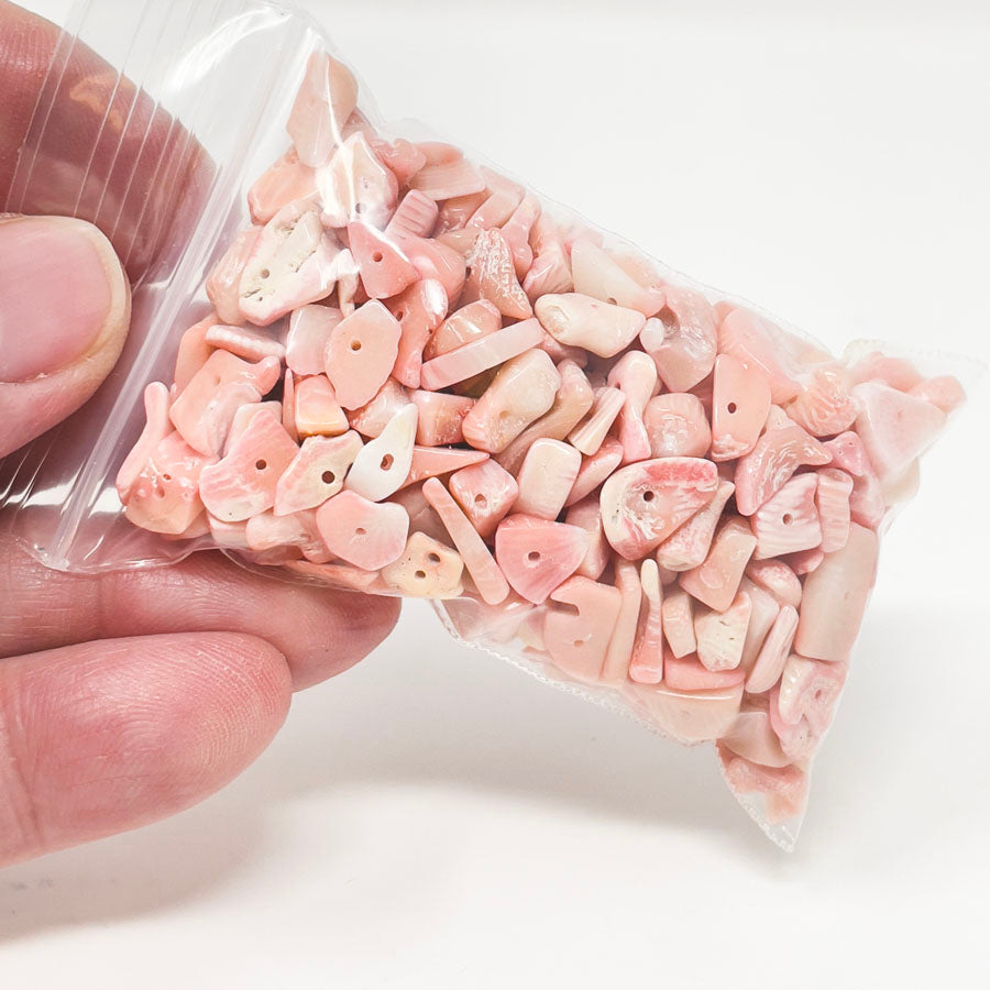 Pink Shell/Natural Beads