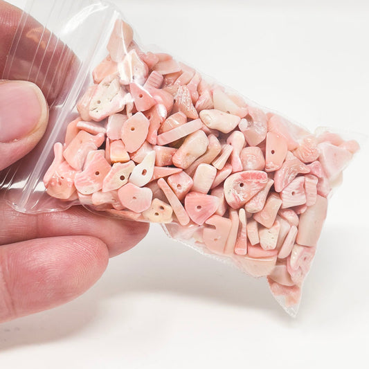 Pink Shell/Natural Beads