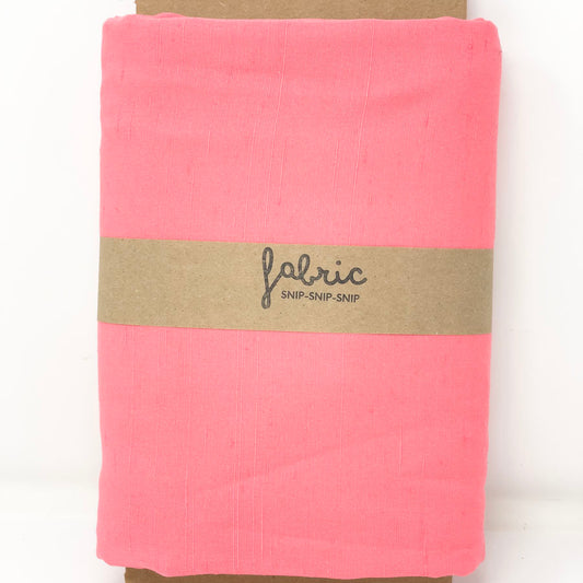 3 Yds - Coral Color Cotton Blend Fabric
