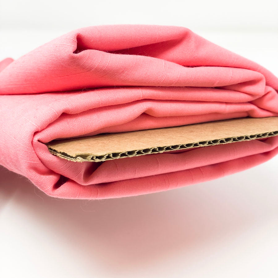 3 Yds - Coral Color Cotton Blend Fabric