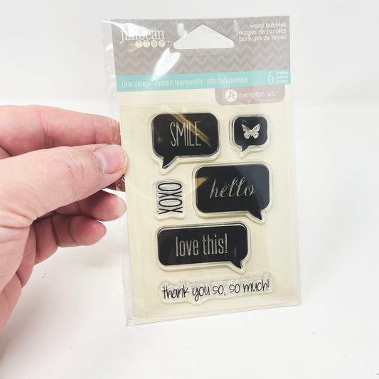 Word Bubbles Clear Stamps by Jillibean