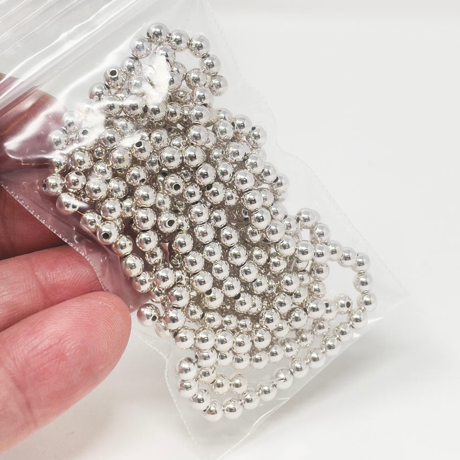 Silver Plastic Bead String