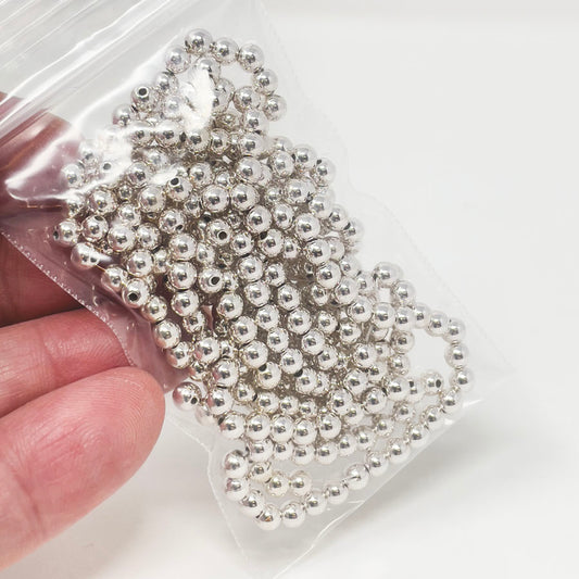 Silver Plastic Bead String
