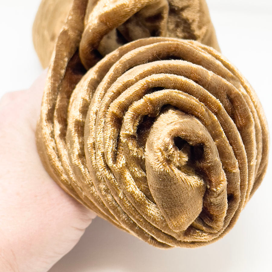 2 Yds - Golden Velvet Fabric