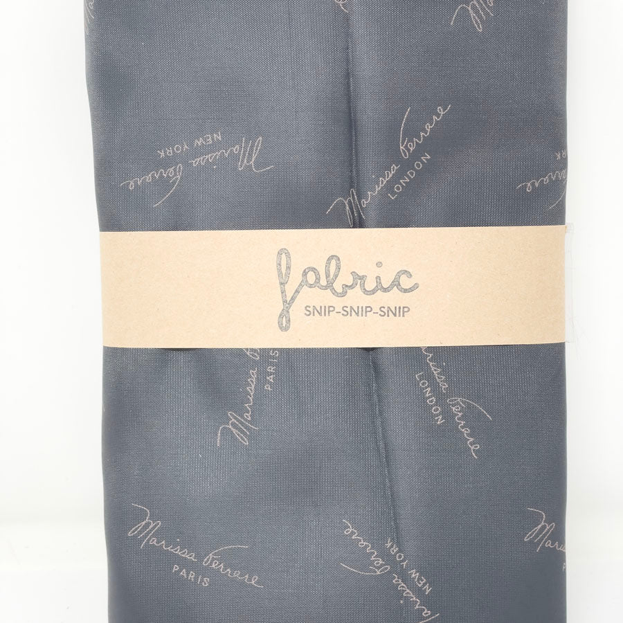 2 Yds - Marissa Ferrare Black Lining Polyester Fabric