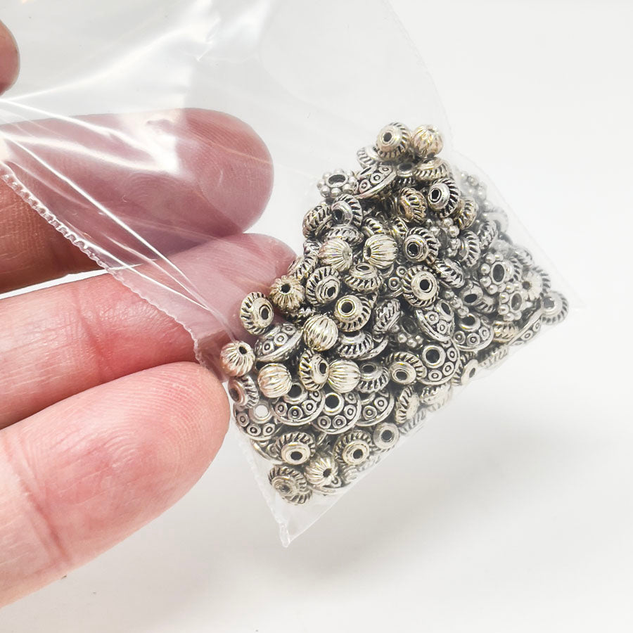 Silver Spacers and Beads