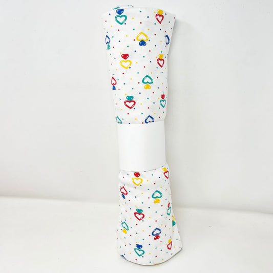 60" x 62" 90s Hearts Heavyweight Jersey Fabric