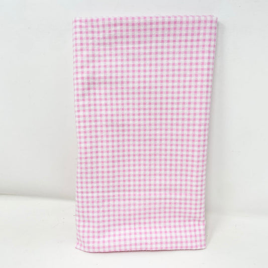 29" x 41" Pink Gingham Flannel Fabric