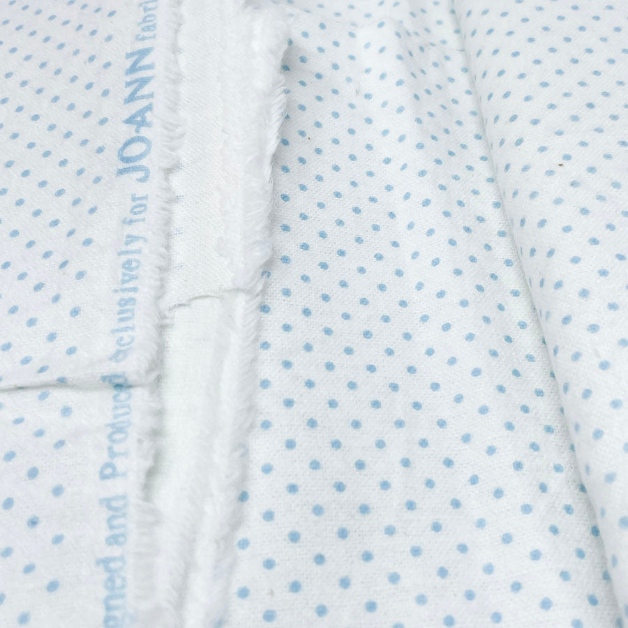 49" x 41" Blue Mini Dot Flannel Fabric