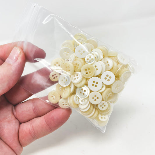Small Bag of White/Ivory Buttons